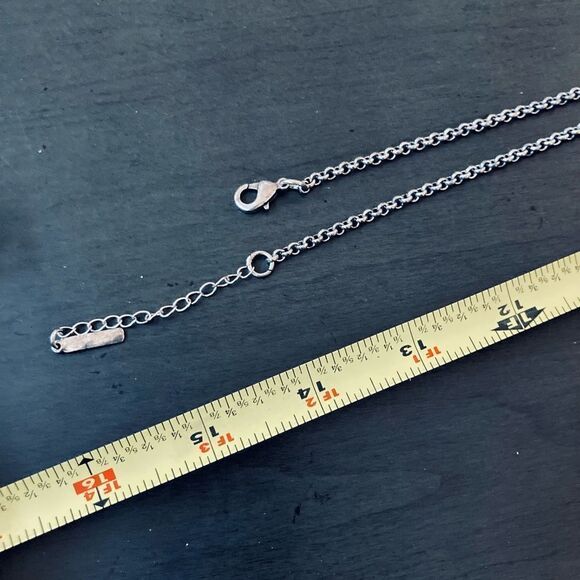 Laurel Burch Turquoise Silver Haight Statement Necklace Earrings Set - Picture 7 of 11